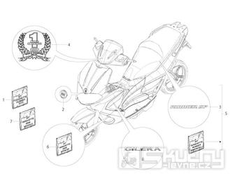 2.38 Samolepky, loga - Gilera Runner 50 SP 2008-2009 (ZAPC46100)
