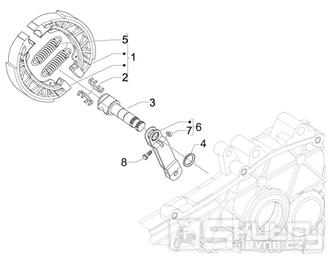 1.35 Zadní brzda, brzdové čelisti - Gilera Stalker 50 Naked 2008 (UK - ZAPC40102)