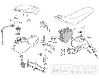 66.04 Palivová nádrž, vzduchový filtr, sedačka - Gilera SMT 50 D50B0 od roku 2005 (ZAPABB01)