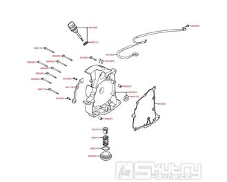 E04 Kryt skříně klikové hřídele pravý - Kymco People S 125