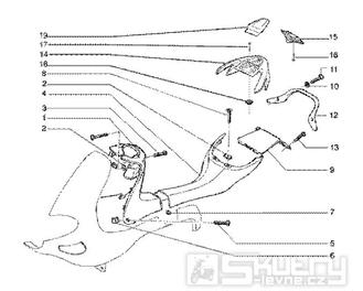 T30 Kapotáž, středový plast - Gilera Runner 125 FX DT 2T LC (ZAPM0700...)