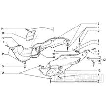 T27 Kapotáž, kryt baterie - Gilera Runner 50 Poggiali do roku 2005 (ZAPC36200...)
