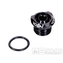Olejová zátka VOCA V2 CNC černá pro Minarelli AM, Generic, KSR-Moto, Keeway, Motobi, Ride, 1E40MA, 1E40MB