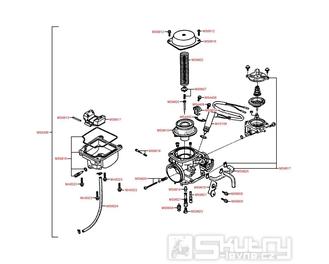 E09 Karburátor - Kymco Yager/Spacer 125 [12 kola] SH25BB