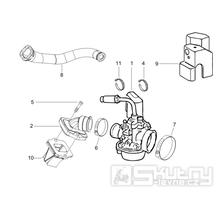 1.39 Karburátor - Gilera Storm 50 2007 (UK - ZAPC29000)