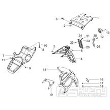 2.37 Zadní kryt, blatník - Gilera Runner 200 VXR 4T LC 2006 UK (ZAPM46400)