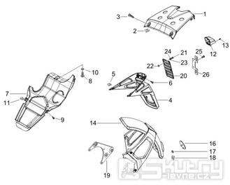 2.37 Zadní kryt, blatník - Gilera Runner 200 VXR 4T LC 2006 UK (ZAPM46400)