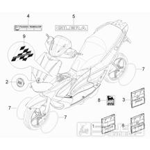 2.38 Samolepky, loga - Gilera Runner 50 SP 2010-2012 (ZAPC46100, ZAPC46300, ZAPC4610001)