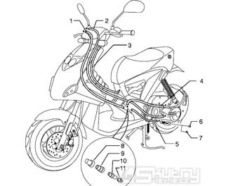 T36 Ovládací lanka - Gilera Ice 50ccm do 2005 (ZAPC30000...)