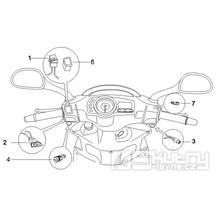 6.01 Přepínače světel a blinkrů, tlačítko startování a houkačky - Gilera Runner 50 SP 2005 UK (ZAPC461000)