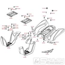 F12 Zadní plastová část / stupačky - Kymco Maxxer 50