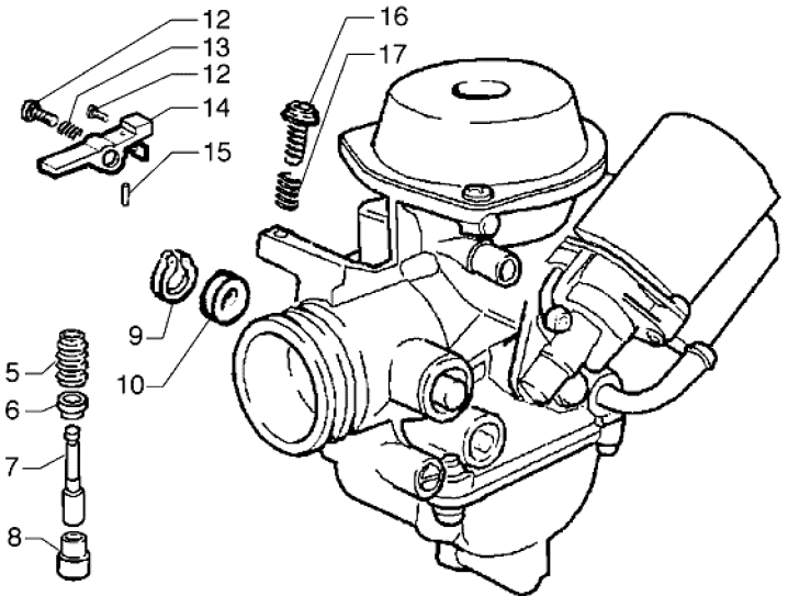 T19/A Karburátor - Gilera Runner 125 VX 4T LC (ZAPM24200)