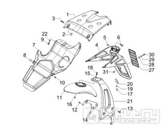 2.37 Zadní kryt, blatník - Gilera Runner 50 PureJet SC 2005 UK (ZAPC46200)