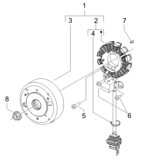 1.21 Magneto dobíjení - Gilera Runner 50 SP 2008-2009 (ZAPC46100)