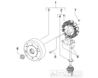 1.21 Magneto dobíjení - Gilera Runner 50 SP 2008-2009 (ZAPC46100)