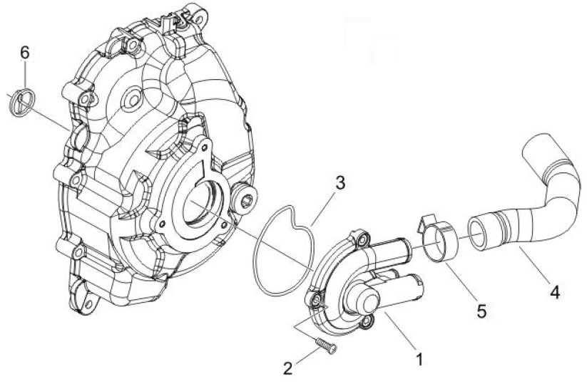 1.19 Vodní čerpadlo - Gilera Oregon 250 2007-2009 (RGEYN25D5)