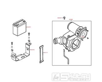 F13 Vzduchový filtr a baterka - Kymco PULSAR 125 M