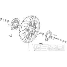 66.09 Zadní kolo, brzdový kotouč, rozeta - Gilera SMT 50 Racing D50B0 od roku 2011 (ZAPABB00)