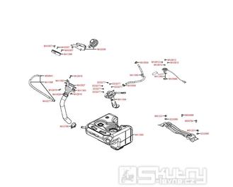F10 Nádrž a palivové čerpadlo - Kymco Movie S 125i SR25BA