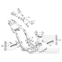 2.01 Rám, stupačky - Gilera Runner 125 VX 4T 2007 (ZAPM46300)