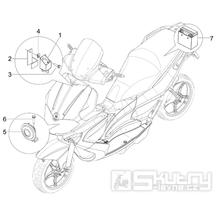 6.05 Baterie, houkačka, relé - Gilera Runner 200 ST 4T LC 2008-2011 (ZAPM46401)