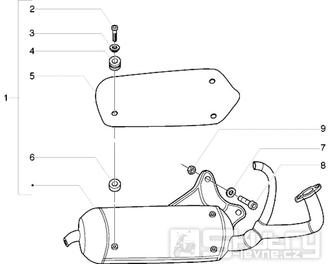 T17 Výfuk - Gilera Ice 50ccm do 2005 (ZAPC30000...)