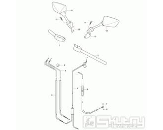 44 Řídítka / Zrcátka / Lanka - Hyosung GT 650 R TTC