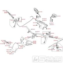 F03 Gripy / zrcátka / řídítka / kapotáž řídítek - Kymco Super 8 125