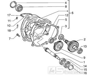 T12 Hřídel zadního kola - Gilera Runner 125 VX 4T LC (ZAPM24200)