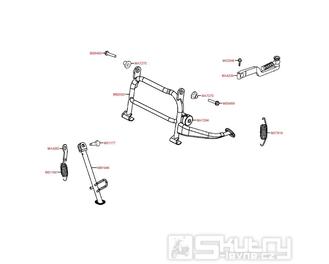 F15 Hlavní stojan / boční stojan / nakopávací páka - Kymco Like 125 KN25AA