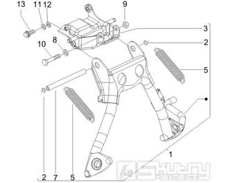 2.25 Hlavní stojan - Gilera Runner 50 SP 2008-2009 (ZAPC46100)