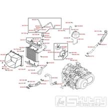 F21 Chladicí systém / vzduchové hadice variátoru - Kymco MXU 500 4WD