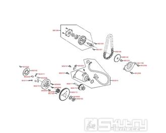E06 Startér / olejové čerpadlo - Kymco Super 8 125