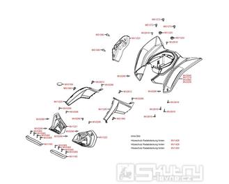 F12 Zadní kapotáž - Kymco Maxxer 300 Wide MMC