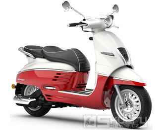 Peugeot Django Standard 125i Euro5+ s prodlouženou zárukou na 4 roky - barva Dragon Red/Milky White
