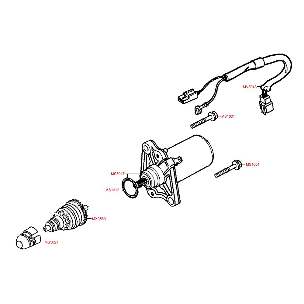 E04 Elektrický startér - Kymco MXU 50