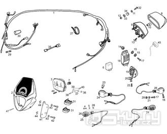 T21 Světla, blinkry, klakson, regulátor napětí - Gilera SMT SM 50 EBS do roku 2005 (ZAPG12A1A4H)