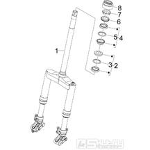 4.02 Přední kyvná vidlice, ložiska řízení - Gilera Runner 50 SP 2005 UK (ZAPC461000)
