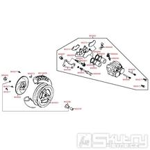 F08 Zadní kolo a brzdič - Kymco Dink 125