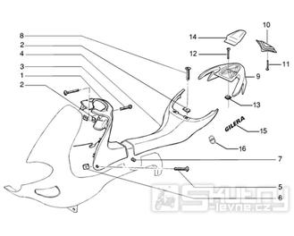 T31 Kapotáž, středový plast - Gilera Runner VX 125 4T (ZAPM24100, ZAPM24000)