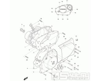 05 Kryt motoru - Hyosung GT 125 N E3 (Naked)