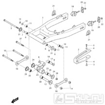 FIG43 Zadní kyvná vidlice - Hyosung GT 250i NE (Naked)