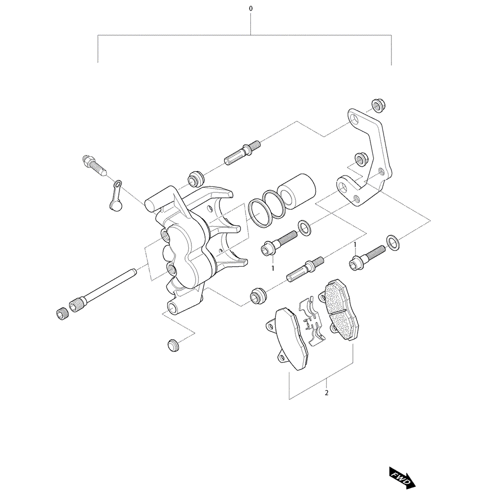 52 Brzdový třmen - Hyosung GV 650i E