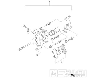 52 Brzdový třmen - Hyosung GV 650i E