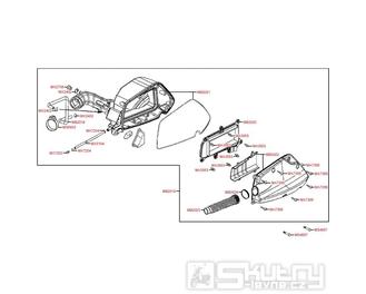 F13 Vzduchový filtr a kryt - Kymco Like 125 KN25AA