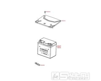 F11 Baterie / kryt baterie - Kymco Agility 50 4T