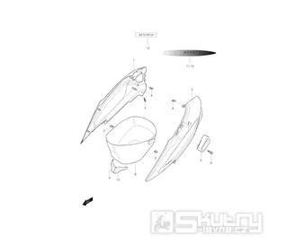 26 Boční kapotáž / Úložný prostor - Hyosung SD 50 Avanti