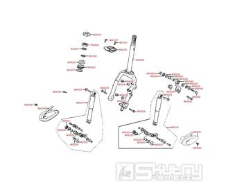 F06 Tyč řízení a tlumiče - Kymco Heroism 50 Calypso 50 KCZ SB10AC