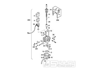 E09 Karburátor - Kymco Super 8 50 2-Takt