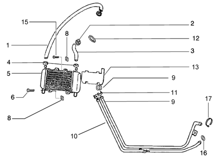 T20 Chladič - Gilera Runner Purejet 50 1998-2005 (ZAPC36100)